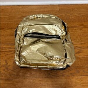 Gold Metallic Backpack